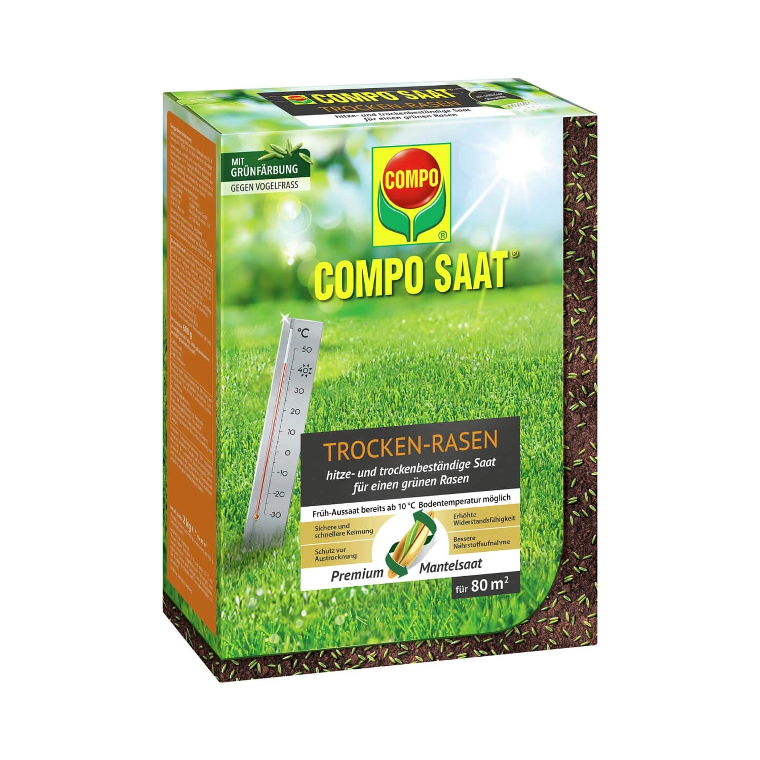 Compo Saat® Trocken-Rasen 2 kg für 80 m²