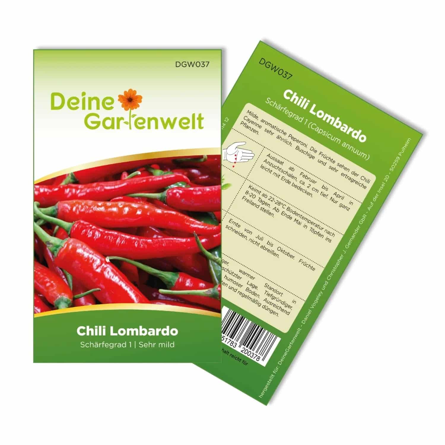 Deine Gartenwelt Chili Lombardo Samen