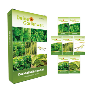 Deine Gartenwelt Cocktail Kräuter Samen-Set mit 7 Sorten