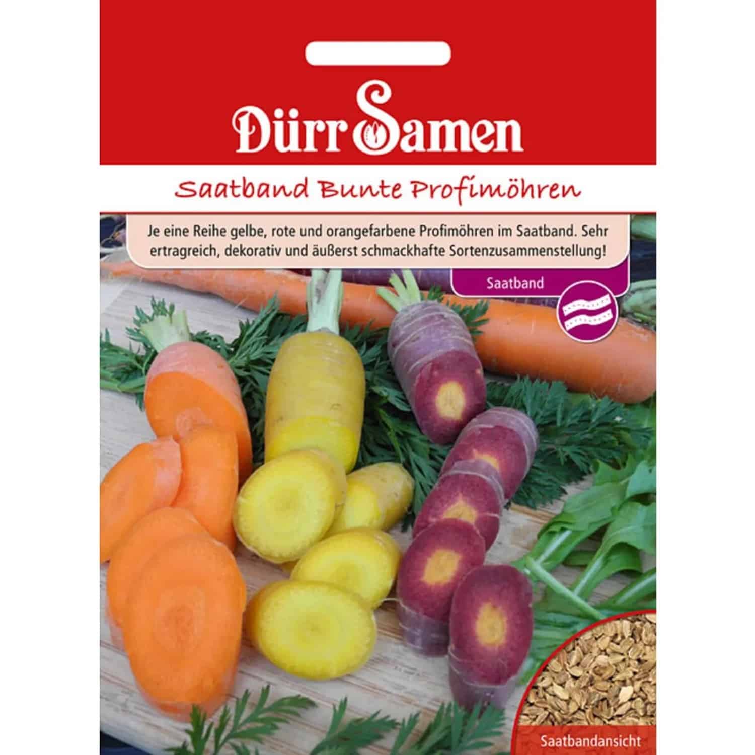 Dürr Samen Saatband Bunte Profimöhren F1 Saatgut