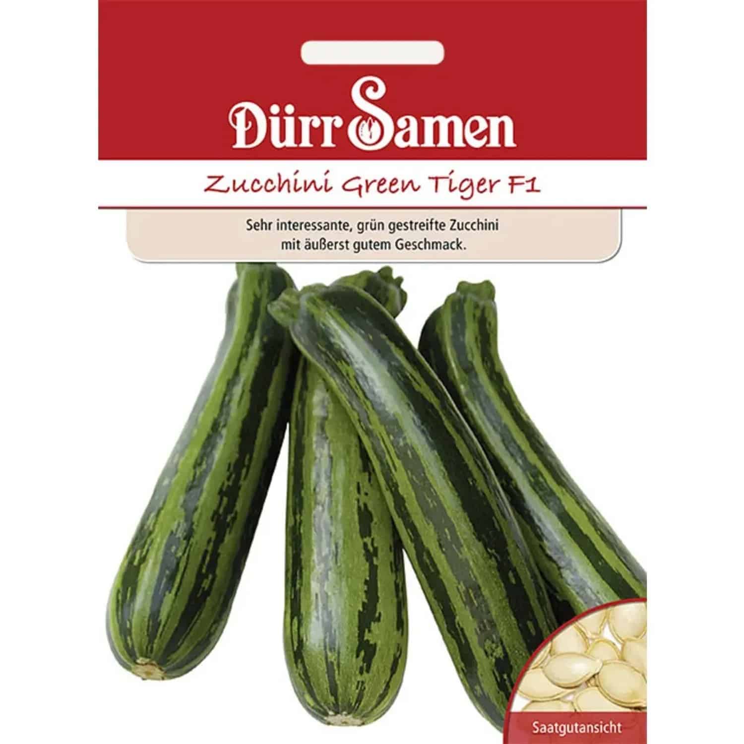 Dürr Samen Zucchini Green Tiger F1 Saatgut