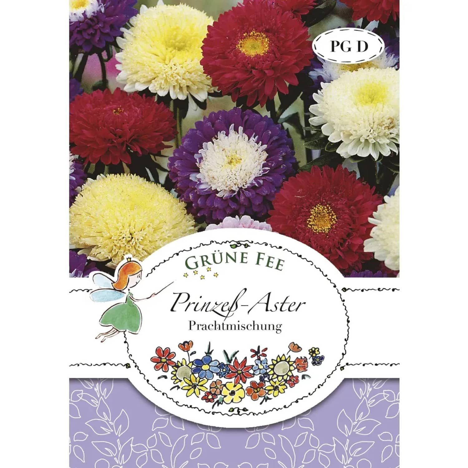 Grüne Fee Prinzeß-Aster Prachtmischung Saatgut