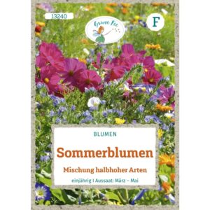 Grüne Fee Sommerblumen Mischung Halbhoher Sorten Saatgut