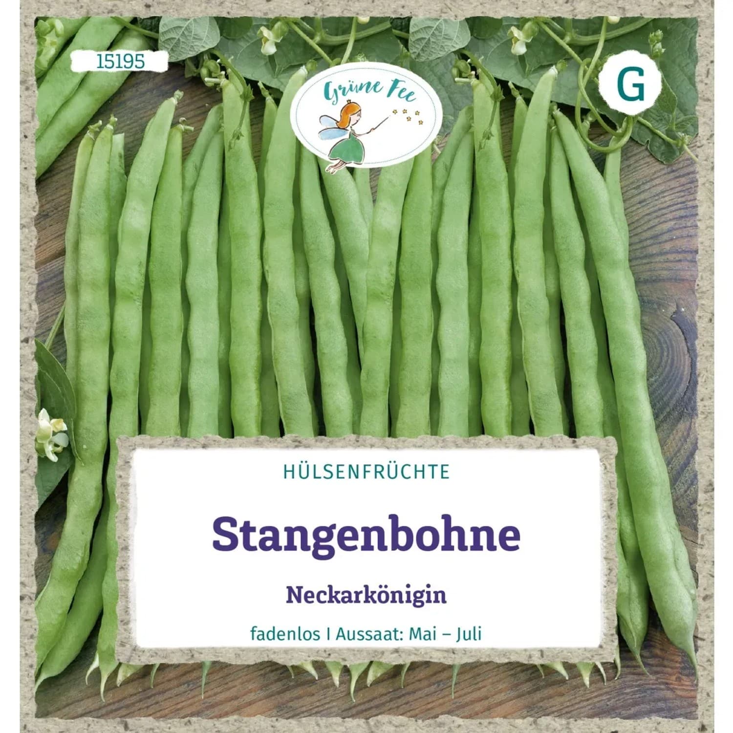 Grüne Fee Stangenbohne Neckarkönigin Saatgut