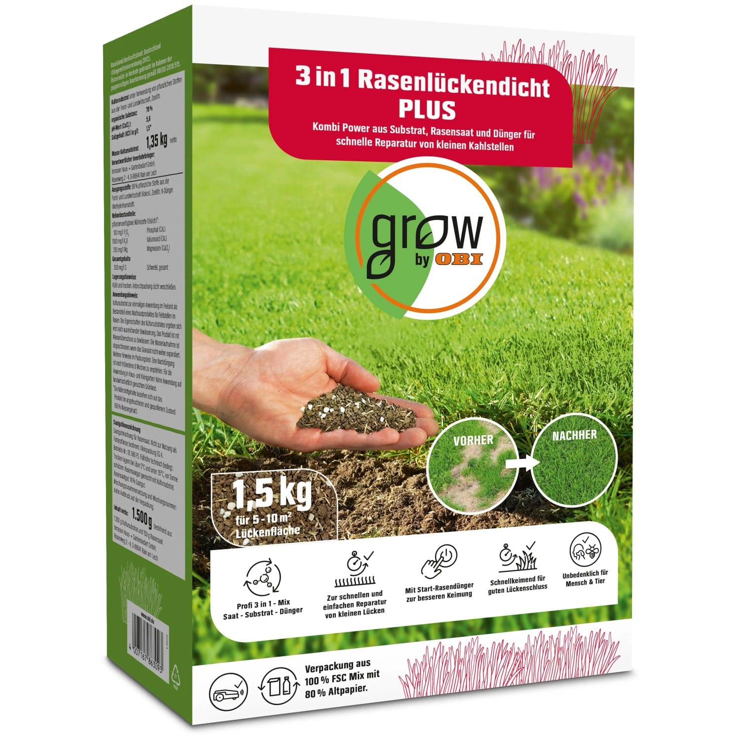 OBI 3 in 1 Rasenlückendicht Plus 1