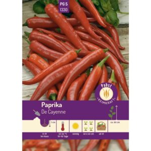 Pabst Keimkraft Paprika Lang & Scharf De Cayenne Saatgut