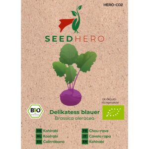 Seedhero BIO Kohlrabi Delikatess Blauer Samen
